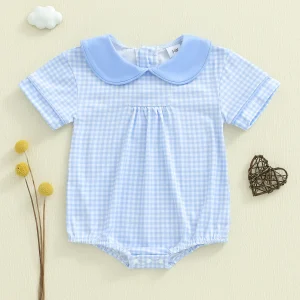 Adorable Cute Baby Rompers with Short Sleeves
