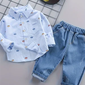Boys Spring and Autumn Two Piece Set