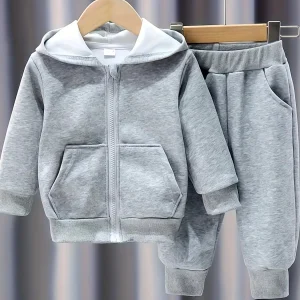 Baby boys and girls  Hooded Jacket Pants Sets
